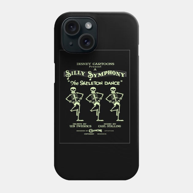 Silly Symphony - Skeleton Dance Phone Case by Disney Parks Podcast