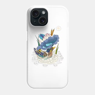 Minhwa: 2 Ducks under a Lotus Leaf E Type (Korean traditional/folk art) Phone Case