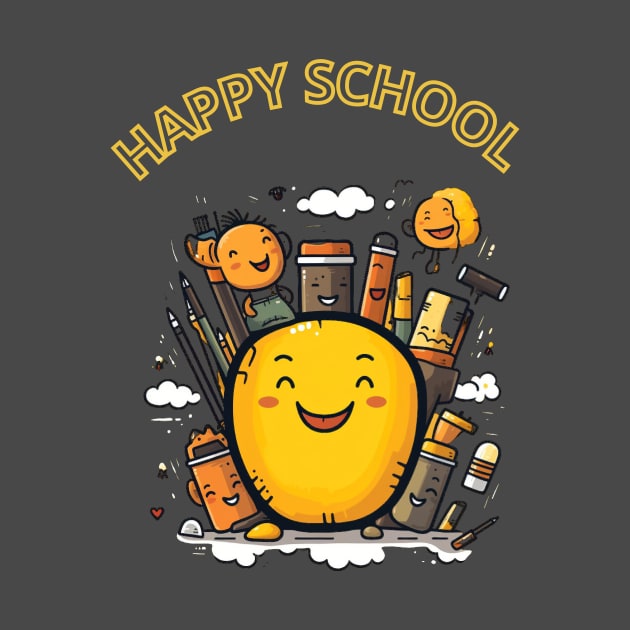 First Day of School.Happy Scholl by Joyful Prints