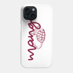 mango - maroon red - with sketch Phone Case