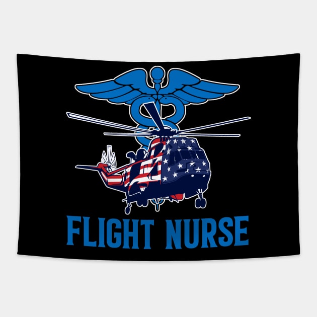 Flight Nurse American Flag Tapestry by neonatalnurse