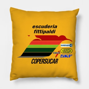 First and Only Brazilian F-1 Team Vintage Art Pillow