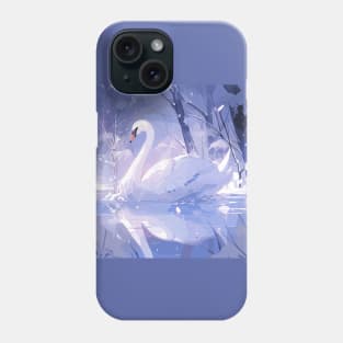 White Swan in Winter Wonderland Phone Case