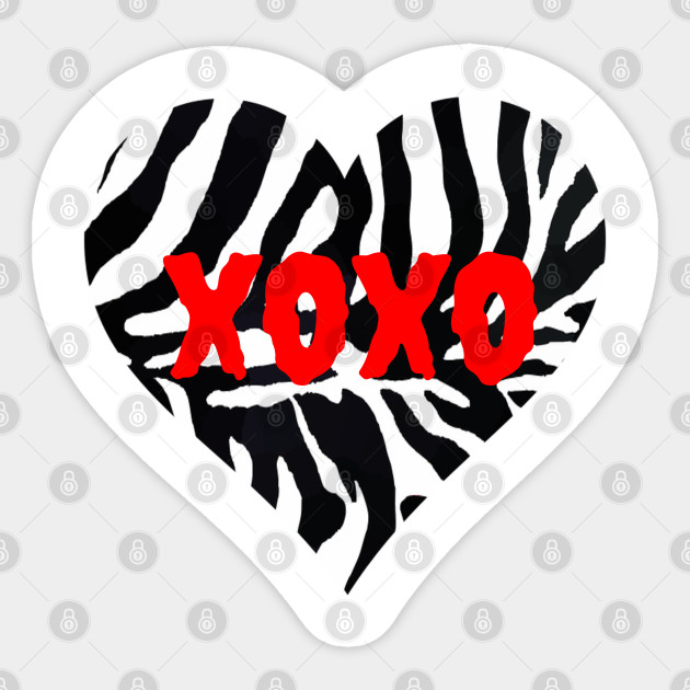 Word White Romantic XOXO Stickers