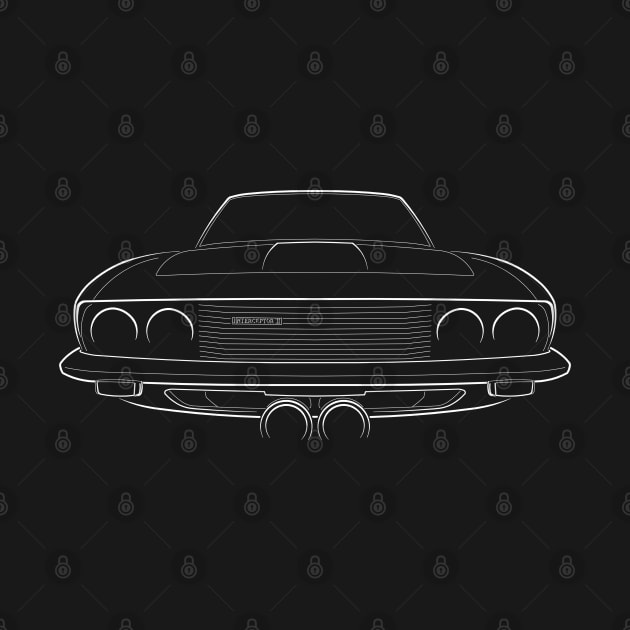 Jensen Interceptor 2 - front stencil, white by mal_photography