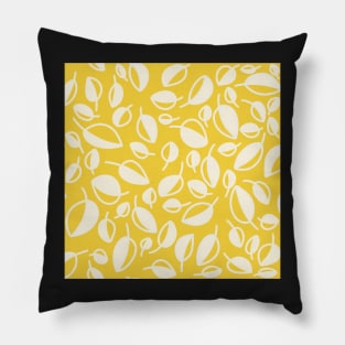 Simple Leaves on Yellow Pillow