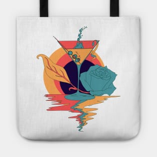 Retro Triad Martini and Rose Tote