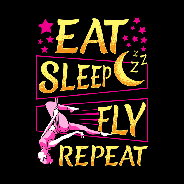 Funny Eat Sleep Fly Repeat Aerial Yoga Silks by theperfectpresents