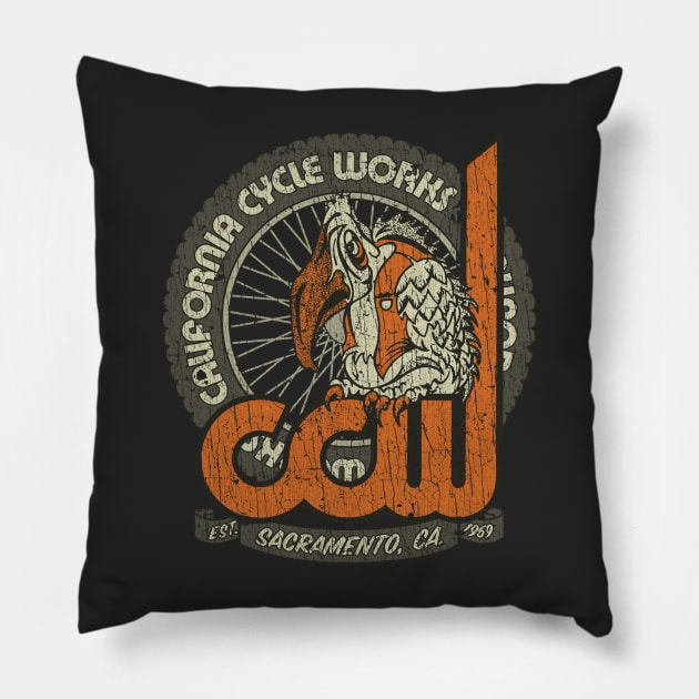 California Cycle Works 1969 Pillow by JCD666