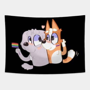 Bluey and Family Design Tapestry