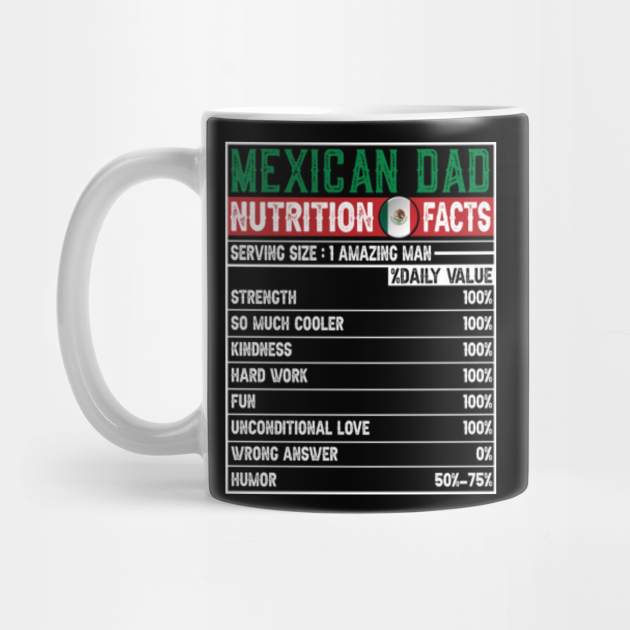 dad nutrition facts mug