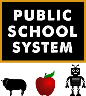 Public School System - Education Gift for Teacher or Student- Magnet