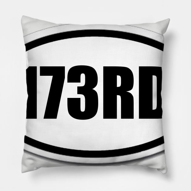 173RD Airborne Oval V.1 Pillow by thomtran