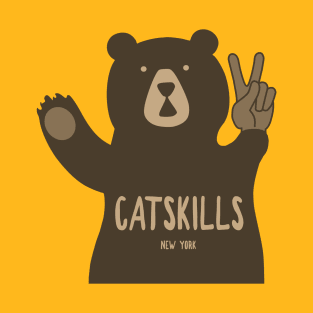 Catskills New York Peace Bear T-Shirt