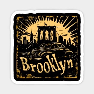 Brooklyn New York Vintage Gangster Magnet