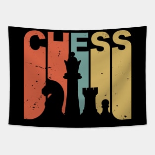 retro vintage chess design / chess lover  / chess gift idea / chess present Tapestry