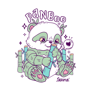 Panboo - Bamboo Panda pun vector artwork T-Shirt