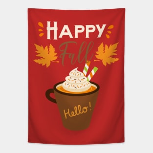 Happy Fall Pumpkin Spice Tapestry