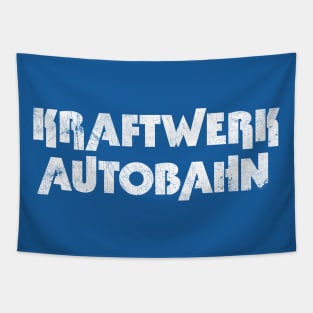 Kraftwerk Autobahn Typography Design Tapestry