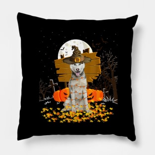 My Husky Pumpkins Halloween Dog Pillow