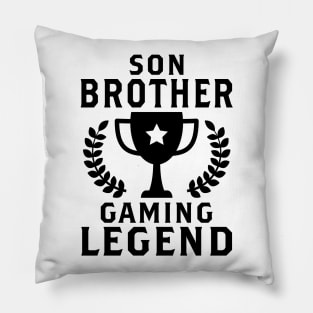 Son Brother Gaming Legend Gamer Gifts For Teen Boys Gaming Pillow