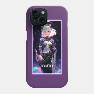 Anime Sci-Fi Cat Girl | Quality Anime Girl Artwork | Manga Girl Anime Art Phone Case