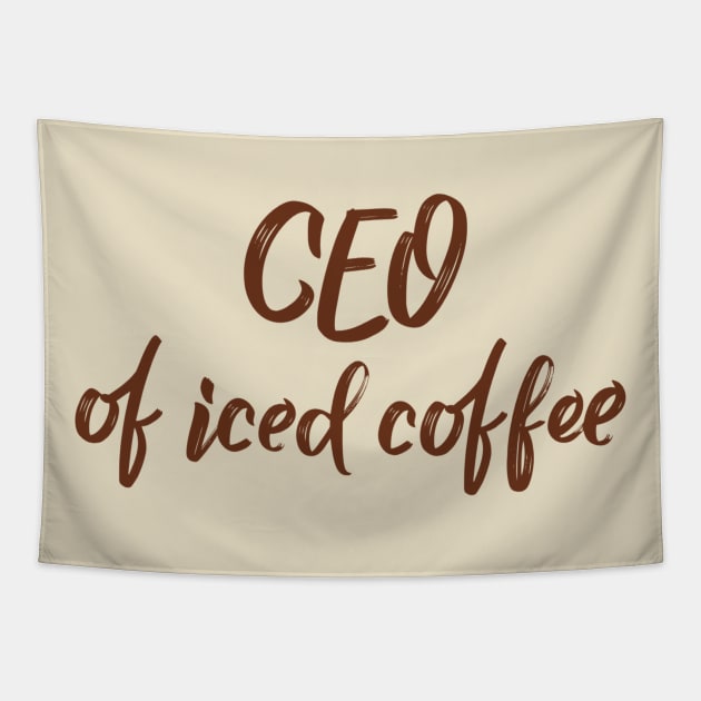 CEO of iced coffee Tapestry by Sloop