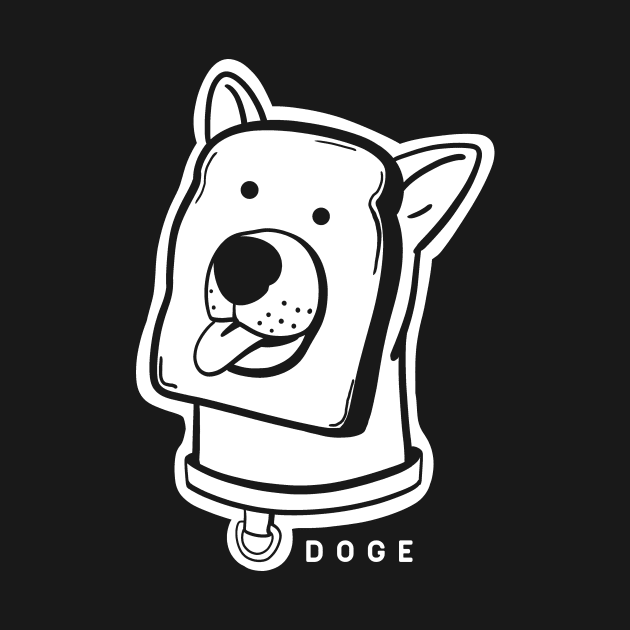 Slice of bread and doge face a funny and weird awesomeness by croquis design