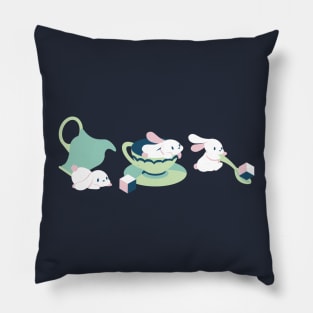 One Cup of Rabbits! Art II Pillow