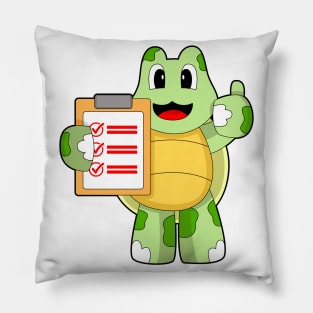 Turtle Secretary Note Pillow