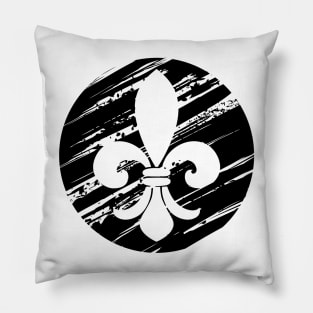 Painted Fleur de lis ( Mardi Gras ) Pillow