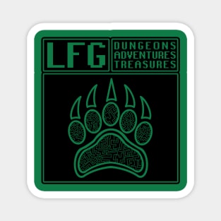 LFG Looking For Group Druid Class Claw Dungeon Tabletop RPG TTRPG Magnet