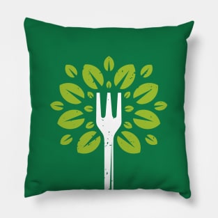 Vegan Green Food Vintage Design Pillow