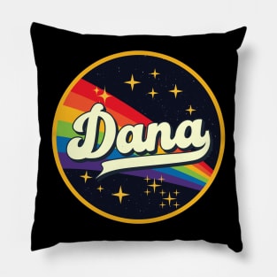 Dana // Rainbow In Space Vintage Style Pillow