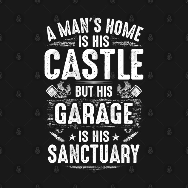 Mechanic - Garage Sanctuary (Gift, Present, Cars) by Krautshirts