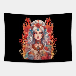 Apocalyptic Flame Demon Tapestry