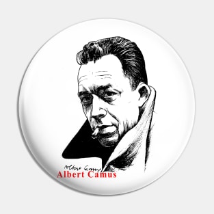 Albert Camus Sketch Pin