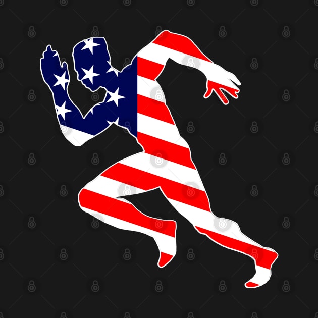 TRACK & FIELD: Track and Field US Flag 4th July by woormle