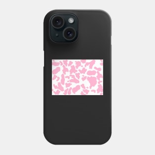 Pink Cow Print on White Phone Case