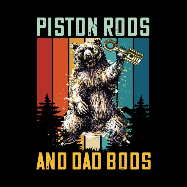 Piston Rods and Dad Bods Garage race car parts by DODG99