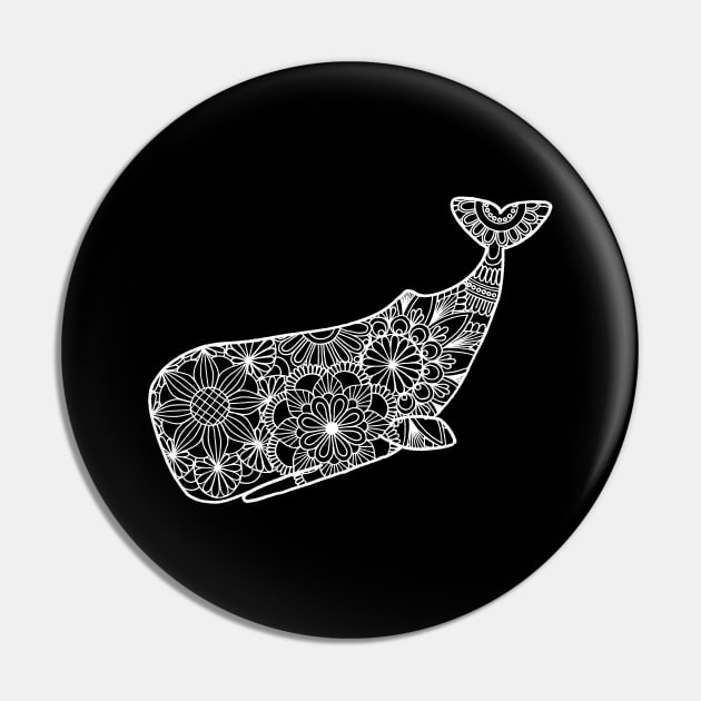 Whale (black and white) Pin by calenbundalas