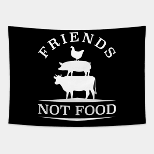 Friends Not Food Tapestry