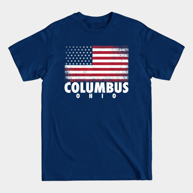 Discover 4th of July Gift For Men Women Columbus Ohio American Flag - 4th Of July - T-Shirt