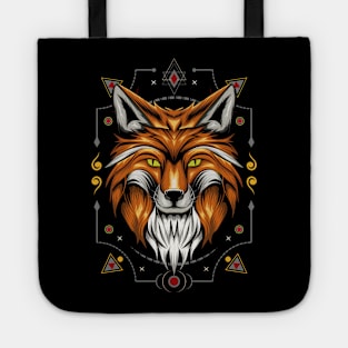 Fox head with ornament Tote