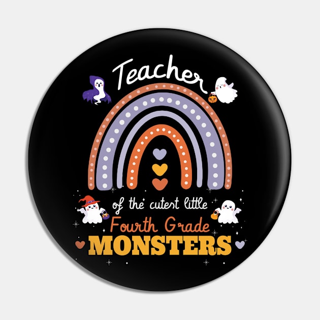 Rainbow teacher of The Cutest little 4th grade monsters cute Pin by FunnyUSATees