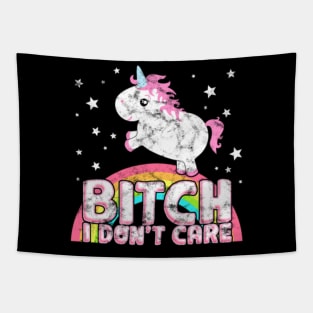 Cute Chubby Unicorn Funny Saying Bitch Don Tapestry