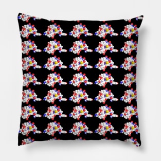 Gamma Endorphin Molecule Chemistry Pillow