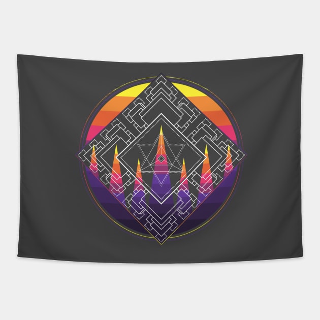 Star Tetrahedron Tapestry by ZenCandy