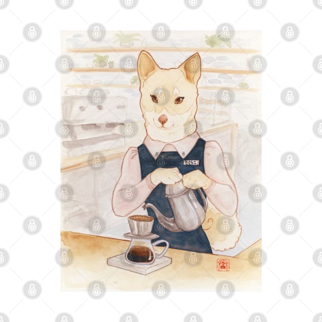 Barista Shiba Sakurako by aMIYAKOm