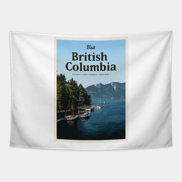 Visit British Columbia Tapestry by Mercury Club